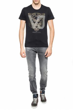 T-shirt with motif of tiger head, zdjęcie 2 T-shirt with motif of tiger head od Versace Jeans